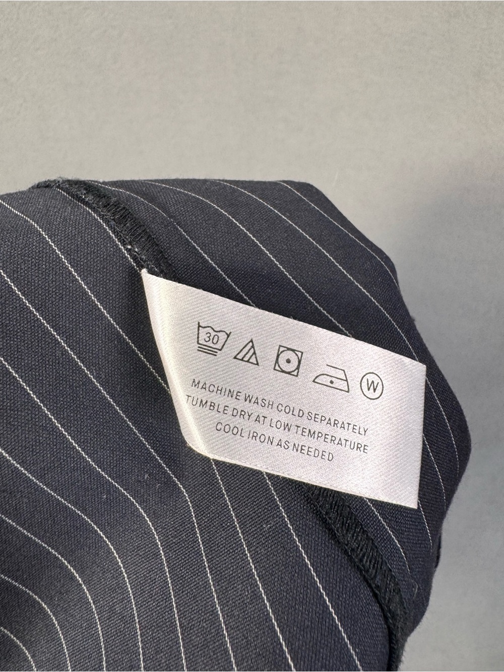 Modern Citizen Black Pinstripe Mini Skirt Skort with Flap Pockets, Medium - Picture 10 of 14